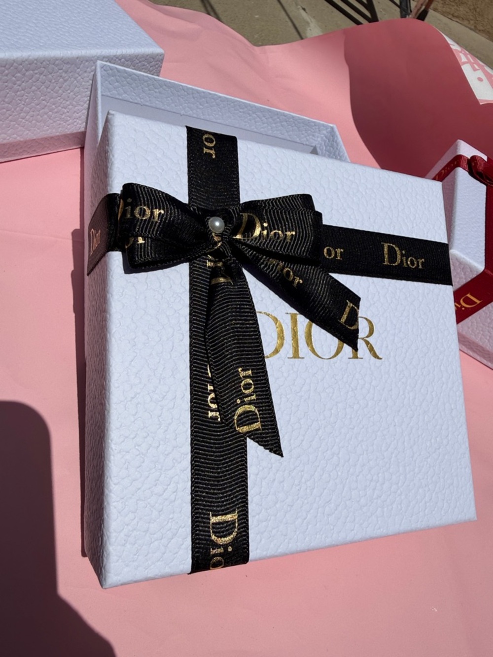 Dior Gift Box (6*6 inches) with Black Bow New